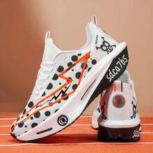 1 Pair Men's Sporty Graffiti Print Running Shoes - White Black - View 18