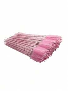 Juego de 100/50/1 pieza de cepillos para pestañas rosa, se usa para separar pestañas, peinar cejas, aplicar sombra de ojos y cuidado de extensiones de pestañas, herramienta de maquillaje ligera, adecuada para salón, viajes y uso diario, accesorio esencial de viaje, decoración de Halloween - Varios estilos - Ver 4