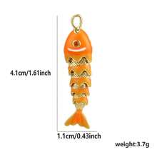 1pc Copper Fish Pendant DIY Bracelet Necklace Ankle Chain Charm, Suitable For Beach Vacation, Gift For Colleagues, Best Friends, Family And Friends - Multicolor - View 34