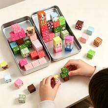 35pcs Magnetic Building Blocks Children's Toy, Girl Theme, With Storage Box, Suitable For Girls 3 Years Old And Above, Upgraded STEM Sensory Gift, Princess Magnetic Game, Toddler Educational Toy - Multicolor - View 3