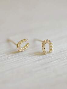 1 Pair S925 Sterling Silver Minimalist Geometric U-Shaped Horseshoe Stud Earrings, Women's Lightweight Luxury Elegant Petite Ear Piercing Jewelry, Versatile Delicate Daily Wear Niche Gentle Design Cartilage Studs - Geometry - View 4