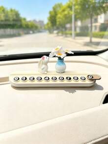 1pc Rabbit Shaped Temporary Parking Phone Number Plate, Concealable Number Plate For Car - Number Plate - View 14