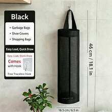 1 Set Estante de Almacenamiento de Bolsas de Plástico, Adecuado para Cocina, Almacenamiento Detrás de la Puerta, Organización de Cocina, Artículos Esenciales de Cocina, Accesorios de Cocina, Accesorios de Baño, Herramientas de Cocina del Hogar, Decoración de Cocina - Multicolor - Ver 8