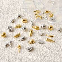 1pc/2pcs Cute Exquisite 304 Stainless Steel Vacuum Electroplated Long-Lasting Color Retention 3D Geometric Spherical Pendant Charms, Tooth, Lollipop, Peanut, Puppy And More, Suitable For Bag Decoration, Handmade DIY Jewelry Making Necklace Bracelet Earring Accessories - Picture - View 4