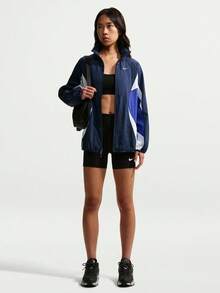 Nike 女款 AS W NK STREET TRACK JKT 梭織無帽夾克 IM8402-411 - 藏蓝色 - 查看 6