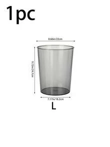 1/2PCS Transparent Trash Can, Home Use No Lid Luxury Large Capacity Living Room Office Plastic Round Storage Trash Can, Transparent Flower Bucket Large Round Vase Wear-Resistant Flower Pot Root Space Design Flower Arrangement Container, Ice Beer Container - Grey - View 15