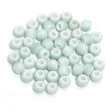 20pcColored Glazed Ceramic Round Loose Beads - Multicolor Glossy Spacer Beads For DIY Bracelet, Hair Tie, Necklace & Jewelry Making Crafts - Multicolor - View 17