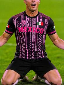 World Cup Men's & Youth Soccer Jersey, North American Crew Neck Design Comfortable Top, Suitable For Matches, Casual Wear, Gifts Sports - Black - View 9