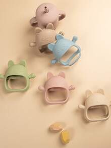 1pc Cute Silicone Baby Teether Wrist Teething Toy With Textured Massage Nubs Anti-Drop Infant Teether Baby Shower Gift For 0-12 Months Babies - 多色 - 查看 5