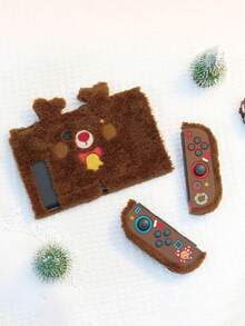 GeekShare 1 pieza Funda protectora de peluche con diseño de ciervo lindo compatible con Switch - Multicolor - Ver 4