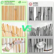 VOUNOT Natural Peeled Reed Fence 100x300cm Privacy Screen Roll With Fixing Clips Garden Panel Fence For Outdoor Garden Patio Balcony Wind/Sun Protection - 140x600cm - View 5