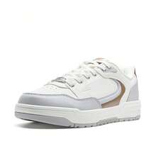 XTEP Innovative Series New Men's Casual Flat Sports Skate Shoes - White/Grey-brown - View 3