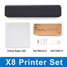 Marklife X8 A4 Thermal Printer, Portable Bluetooth Inkless Printer For PDF Photos Documents, Wireless Tattoo Stencil Machine For Home School Office Tattoo Artists - Multicolor - View 8