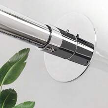 Stretchable Stainless L Shaped Pole Bathroom Corner Shower Curtain Rail Rack Rod - VJE0342 - View 9