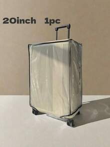 1pc Transparent PVC Luggage Cover, Suitable For 20/22/24/26/30 Inch Suitcases, Waterproof Dustproof Travel Luggage Protection Cover, Thickened PVC Material, Scratch-Resistant Wear-Resistant, Home Essential - Clear - View 10