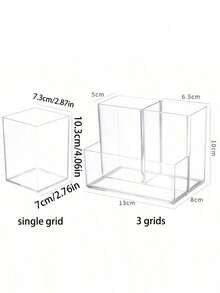 1pc Transparent Bar Straw Storage Box, Small Disposable Cup Organizer, Suitable For Straws, Coffee Stirrers, Disposable Cups And Capsule Coffee Storage Organizer - Multicolor - View 5