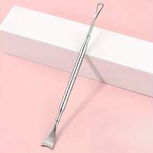 Double Headed Blackhead Removal Tool Suitable For All Light Beige Skin, A Nose Hair Cleaner, Portable Skincare Accessory, Ergonomic Handle, No Need For Electricity - Silver - View 5