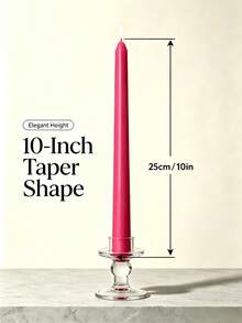 Bright Pink Taper Candles, 4/8pcs Drip-Free Magenta Dinner Candles, Long Burning Unscented Candles, Suitable For Weddings, Home Decor, Tabletop, Romantic Gatherings And Holiday Decorations - one-size - View 5