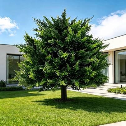1pc High Quality Artificial Pine Tree Elegant Large Artificial Cedar Tree Shrub Ground Plant, Artificial Plant, Suitable For Spring Summer Autumn Winter Yard Decoration, Evergreen All Year Round No Maintenance, Indoor And Outdoor Decoration All Year Round