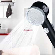 Booster Shower Head Universal Powerful Booster Handheld Shower Filter Shower Head, Bathroom Decoration - Round - View 8