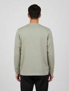 Adidas Men's WUZONG WEN CREW Knit Sweatshirt Without Hood KG0803 - Grey - View 2