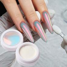 2PCS Neon Aurora Nail Powder - Ultra Bright Holographic Mirror Effect & Mermaid Aurora, Suitable For Home DIY Salon Manicure, Multi-Color Glitter Powder For Nail Decoration, Silk Moonlight Powder Magic Mirror Powder High Gloss Fairy Aurora Powder - Multicolor - View 8