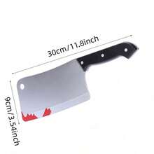 Halloween Horror Cosplay Prop Plastic Fake Knife Set, Bloody Horror Weapon Style Costume Party Accessories, Suitable For Haunted House And Dark Gothic Scene Decoration - Fake Knife Props - View 16