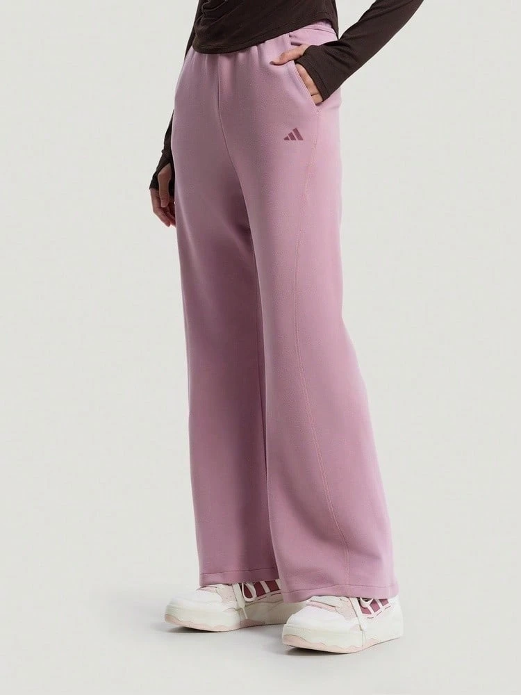 Adidas Women's SFL FLARED PT Knitted Sports Pants KH2706 - Pink - View 1