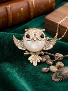 Luxus Emaille Perlen Eulen Brosche - Vogel Tier Anstecknadeln für Frauen Unisex Lässig Party Schmuck Accessoires / Freunde Geschenke Abzeichen Dekoration - Eule - Übersicht 18