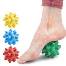 1 buah Bola Pijat Fascia Landak, Alat Pijat Kaki Genggam untuk Yoga, Kebugaran, dan Relaksasi Otot - MultiWarna - View 1