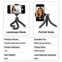 AXNEN Flexible Octopus Tripod, Mini Smartphone And Camera Stand With Sponge Handle, 360° Rotatable Octopus Mount For Photography And Videography, Portable Adjustable Holder With Universal Clip - Black - View 8