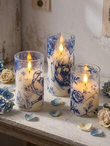 3pcs Flameless Candle Lights With Timer Remote Control, Battery Operated Realistic Candle Flame, Suitable For Wedding, Valentine's Day, Christmas, Halloween, Mother's Day, Proposal, Birthday, Party - Transparent-warm Light - View 6