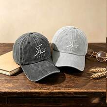 1pc Gothic-Style Casual , Letters Printing, Unisex Fashion, Provides Shade & Sun Protection, Perfect For Outdoor Activities. - Multicolor - View 2