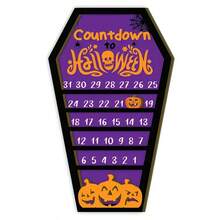 2D Flat 1 Set Creative Halloween Theme Countdown Calendar Decoration, Practical Halloween Pumpkin Countdown Calendar, Desktop Decor, Holiday Decoration, Fashionable Halloween Gift For Close Friends, No Electricity Required - A - View 3