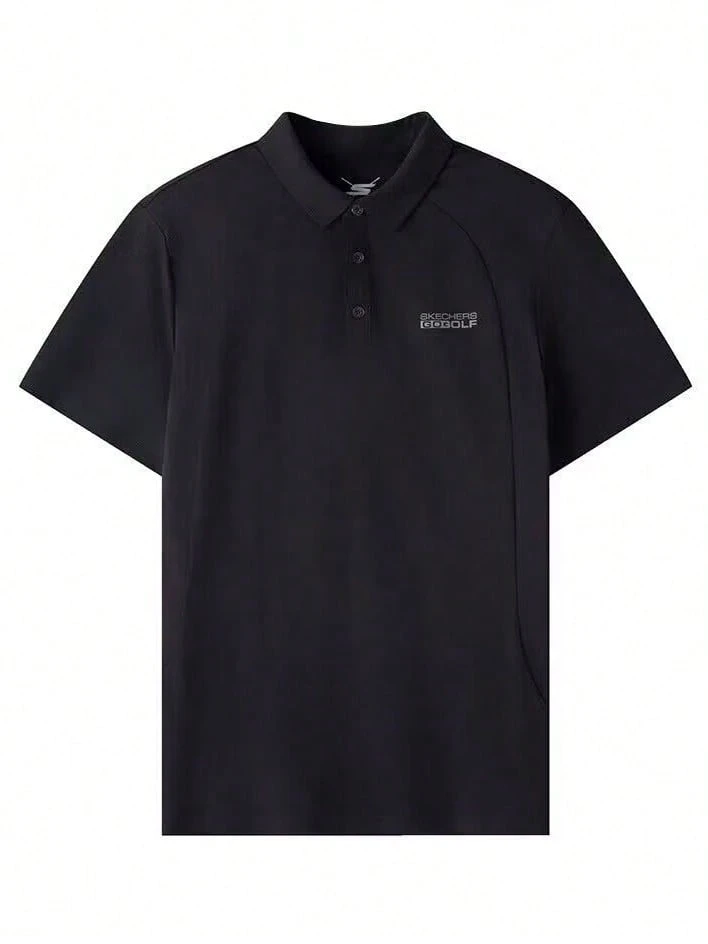Skechers Men's Golf Collection Raglan Mesh Quick-Dry Polo Shirt - Black - View 1