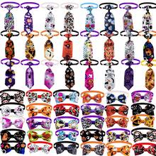 Halloween Pet Bow Tie, Pet Bow Tie, Dog Holiday Collar, Cat Adjustable Bow Tie, 10pcs Random Style, Pumpkin Ghost Spider Print, Small Dog Party Decoration, Yorkshire Teddy Accessories - Multicolor - View 4