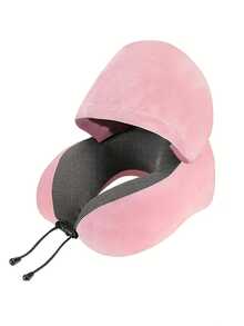 2/1pc Adjustable U-Shaped Travel Neck Pillow With Hood - Ergonomic Design, Soft Polyester Fabric, Washable, Multiple Colors Available, Suitable For Car, Airplane, Office And Outdoor Use - Comfortable Fit, Perfect For Travel And Relaxation - Multicolor - View 5