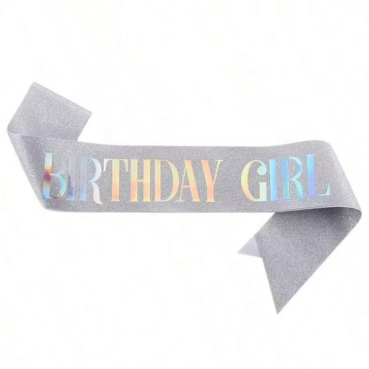 6/3/1 Set Girls Birthday Decoration Set, Includes Silver Birthday Sash, Silver Birthday Crown, Birthday Girl Belt, Birthday Queen Glasses, Birthday Party Gift, Fashionable And Shiny (Not Fashion Glasses) - Silver - View 12