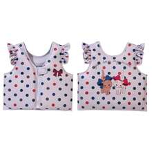 1pc Toddler Girls Cute Cartoon Swan Print Ruffle Trim Front Zipper Buoyancy Swim Vest, Children Swimming Training Floating Jacket Beach Pool Water Buoyancy Vest - Multicolor - View 12