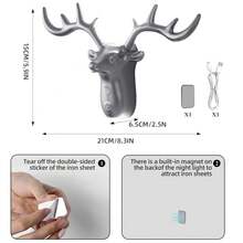LED Motion Sensor Wall Light - Smart LED Deer-Shaped Wall Lamp With Touch Dimming And Motion Sensor, Rechargeable Magnetic Night Light, Wall Lamp Decorative Lighting, Suitable For Hallway, Room Decor, Auto On/Off, 1200mAh Battery - Multicolor - View 12