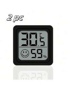 1/2pcs Portable Mini Smiling Face Thermometer Hygrometer, LCD Display, Precise Monitoring Of Indoor/Outdoor, Bedroom, Dining Room, Office, Reptile Tank Temperature And Humidity Changes - Multicolor - View 15