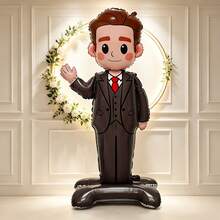 1PC Large Standing Groom & Bride Aluminum Foil Balloon, Suitable For Wedding, Birthday, Anniversary Decoration Balloon, Holiday Photography Prop - Bride and Groom - View 7