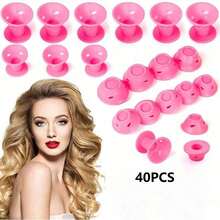 10 pezzi/20 pezzi/30 pezzi/40 pezzi Bigodini senza calore, Bigodini in silicone morbido, Bastoncini per arricciare i capelli durante la notte, Strumento per acconciatura ondulata - Multicolore - Visualizzare 17
