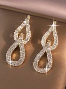 1 Paar glamouröse Wassertropfen-Ohrringe mit kubischem Zirkonia und Kürbisdesign für Frauen, für den täglichen Gebrauch, als Geschenk für Freunde, für Partys und Bälle - Goldgelb - Übersicht 6