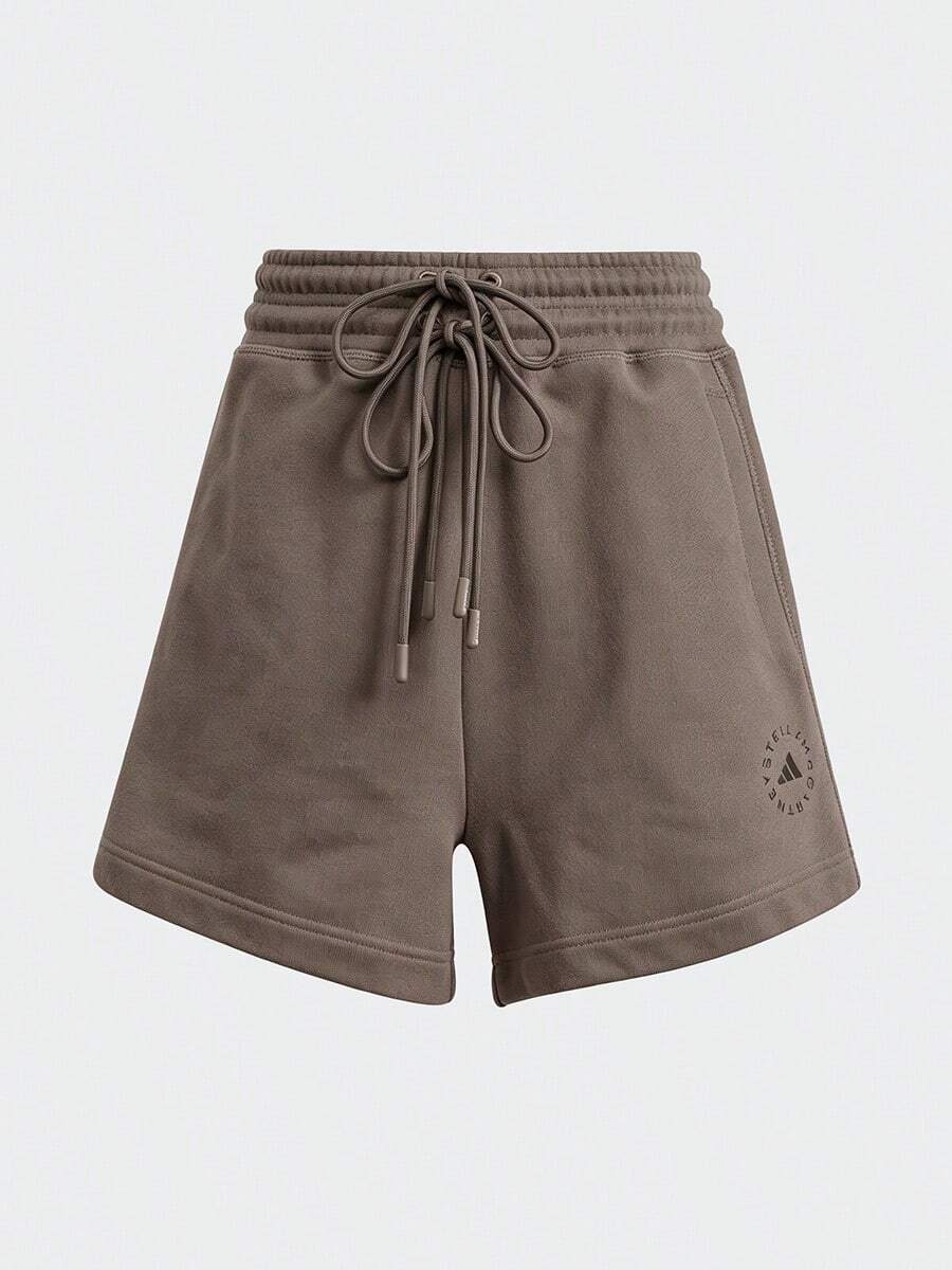 Adidas Women's Summer Fashion Minimalist Comfortable Loose Straight Leg Casual Sports Shorts IS1219 - Earthy Brown-grey - View 1
