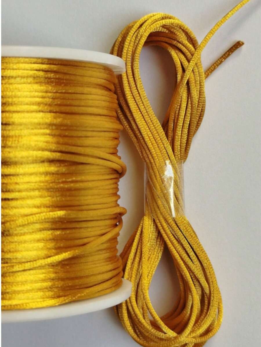 Silk Thread Satin Cord 2mm - 5 Meters Various Colors - 金色 - 查看 1