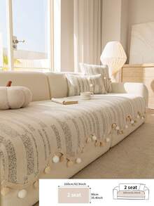 1 buah Sarung Sofa Berbentuk Bola Mewah dengan Tepi Bergelombang, Ramah Hewan Peliharaan, Dapat Dicuci dengan Mesin: Cocok untuk Sofa 1-4 Dudukan - Tersedia dalam Berbagai Warna, Cocok untuk Semua Musim - Sempurna untuk Kamar Tidur, Kantor, Ruang Tamu, dan Dekorasi Rumah - Light Grey - View 13