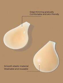 1pc Silicone Invisible Bra With Shoulder Straps, Anti-Slip, Anti-Sagging, Shaping & Lifting, Push-Up, Designed For Wedding Photography And Strapless Dresses - A - View 3