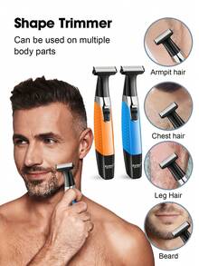 Kemei Kemi Multi-Function Men's IPX7 Waterproof Electric Shaver & Beard Trimmer | USB Charging, Multi-Blade System, Eyebrow And Body Grooming Heads, Men's Shaving And Hair Removal | Home And Travel Grooming Kit, Men's Gift - Multicolor - View 3
