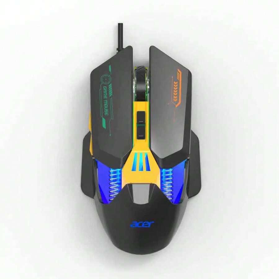 Acer High Compatibility 7-Key Wired Mouse, Wear-Resistant Non-Slip Scroll Wheel, Universal For Desktop And Laptop Office Peripherals - View 1